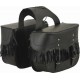 Alforjas de cuero con flecos Goyamoto 24 litros GM-270 color negro