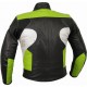 Chaqueta de cuero Goyamoto GM-174 verde Kawasaki