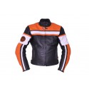 Chaqueta de cuero Redbat Reko BC-298 color naranja
