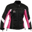Chaqueta cordura mujer Goyamoto GM-105 color negro-rosa