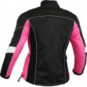 Chaqueta cordura mujer Goyamoto GM-105 color negro-rosa