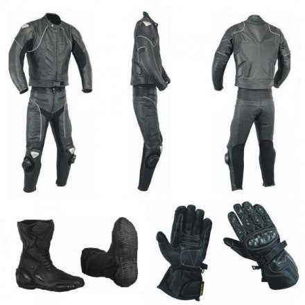 Pack moto 2 piezas Goyamoto Negro GM-614 con joroba