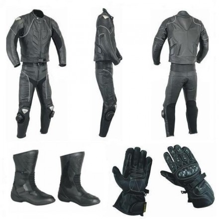 Pack moto 2 piezas Goyamoto Negro GM-604 con joroba
