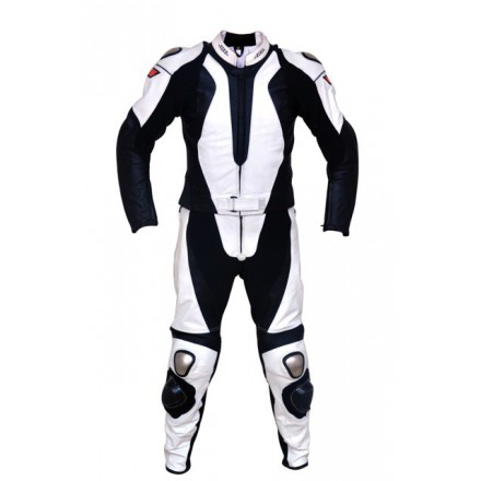Mono de moto 2 piezas Redbat DB-692 blanco-negro