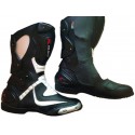 Bota Piel racing MC-390 color negro-blanco
