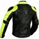 Chaqueta de cuero Goyamoto GM-163 amarilla flúor