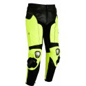Pantalón de cuero Goyamoto GM-154 amarillo fluor