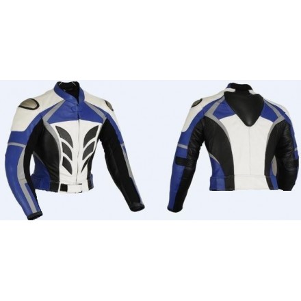 Chaqueta de cuero Goyamoto GM-169 azul