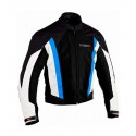 Chaqueta de cordura para verano Goyamoto GM-127 color azul-negro-blanco