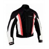 Chaqueta de cordura para verano Goyamoto GM-127 color rojo-negro-blanco