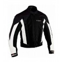 Mono de moto de cordura Goyamoto GM-3036 blanco-negro