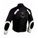 Mono de moto de cordura Goyamoto GM-3036 blanco-negro