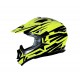 Casco Shiro cross MX-734 Bravo amarillo flúor