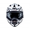 Casco Shiro cross MX-734 Bravo Blanco y Negro
