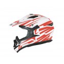 Casco Shiro cross MX-734 Bravo Blanco y Rojo