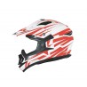 Casco Shiro cross MX-734 Bravo Blanco y Rojo