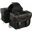 Alforjas de 18 litros GM-274 negro-marrón