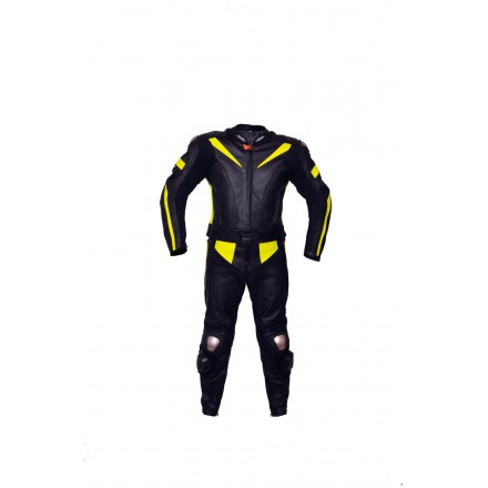 Mono de moto 2 piezas ZX-ONE BC-222 color amarillo flúor