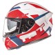 Casco integral MT KRE Rad Gloss Pearl White-Red-Blue