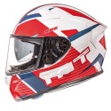 Casco integral MT KRE Rad Gloss Pearl White-Red-Blue