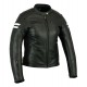 Chaqueta de cuero mujer Bstar BSM-2026 negra-blanca