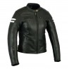 Chaqueta de cuero mujer Bstar BSM-2026 negra-blanca