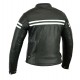 Chaqueta de cuero mujer Bstar BSM-2026 negra-blanca