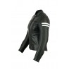 Chaqueta de cuero mujer Bstar BSM-2026 negra-blanca