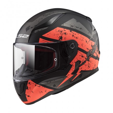 Casco integral LS2 FF353.22 Rapid Deadbolt Matt Black Orange