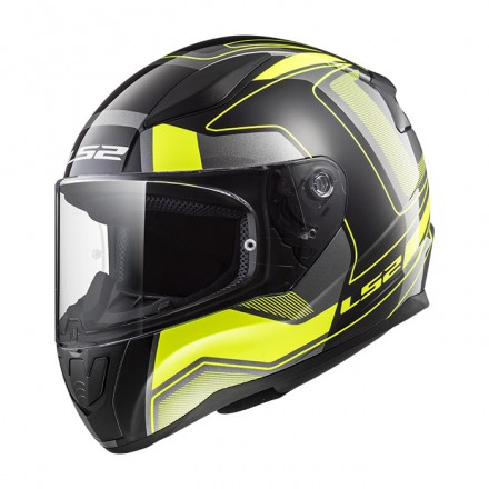 Casco integral LS2 FF353.25 Rapid Carrera Matt Black H-V Yellow
