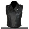 Chaleco de cuero chica Bstar BSM-3062 Marina