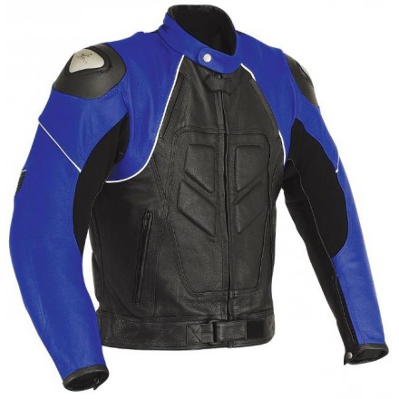 Chaqueta de cuero Goyamoto GM-163 azul