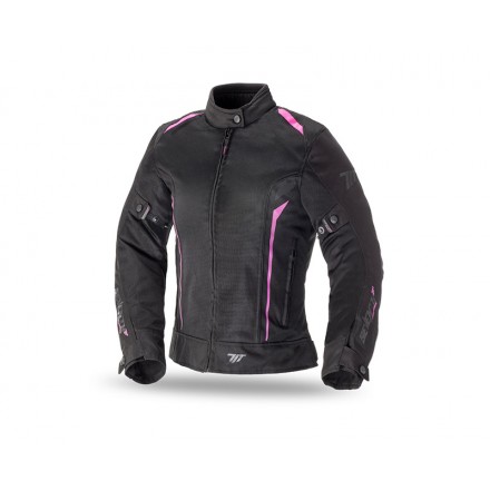 Chaqueta touring verano mujer Seventy SD-JT36 negro-rosa