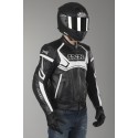 Chaqueta de cuero IXS Hype negro-blanco