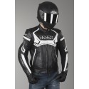 Chaqueta de cuero IXS Hype negro-blanco