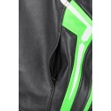 Chaqueta de cuero IXS Hype negro-verde