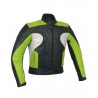 Chaqueta de cuero Goyamoto GM-174 verde Kawasaki