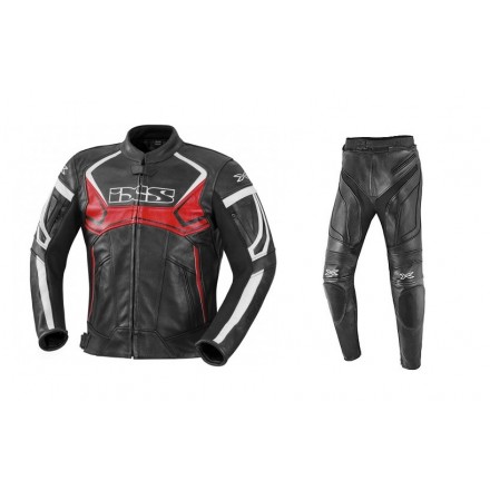 Mono de cuero 2 piezas IXS Hype-Snipe negro-rojo