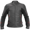 Chaqueta de cuero AXO Osaka negro-rojo