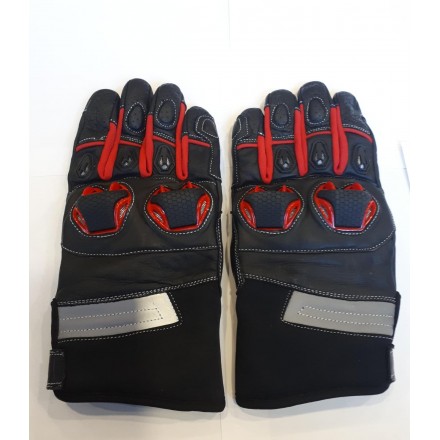 Guantes de verano Compilo CM-32 negro-rojo