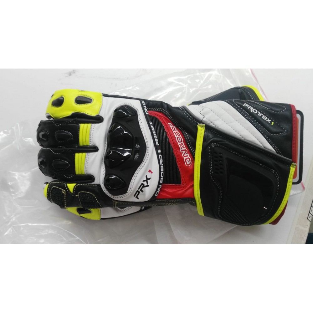 Guantes racing ONBOARD PRX-1 FL amarillo-rojo en Barcelona