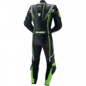 Mono de cuero 2 piezas IXS Ray Negro-Verde-Blanco