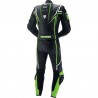 Mono de cuero 2 piezas IXS Ray Negro-Verde-Blanco