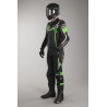 Mono de cuero 2 piezas IXS Ray Negro-Verde-Blanco