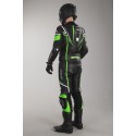 Mono de cuero 2 piezas IXS Ray Negro-Verde-Blanco
