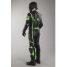 Mono de cuero 2 piezas IXS Ray Negro-Verde-Blanco