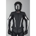 Mono de cuero 2 piezas IXS Kuma Rouven Negro-Blanco
