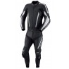 Mono de cuero 2 piezas IXS Kuma Rouven Negro-Blanco
