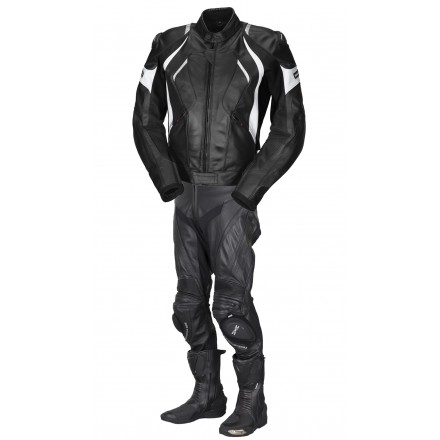 Mono de cuero 2 piezas IXS Canopus Robin 2.0 Negro-Blanco