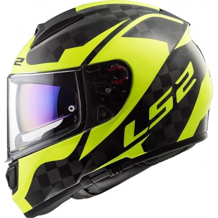 Casco integral LS2 FF397.71 Vector CT2 Carbon Shine H-V Yellow